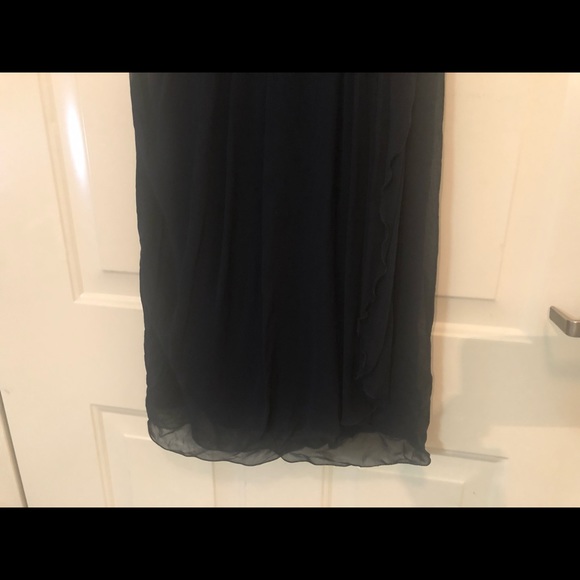 RED Valentino Cascade overlapping Black Dress Sz 0 - Picture 5 of 12